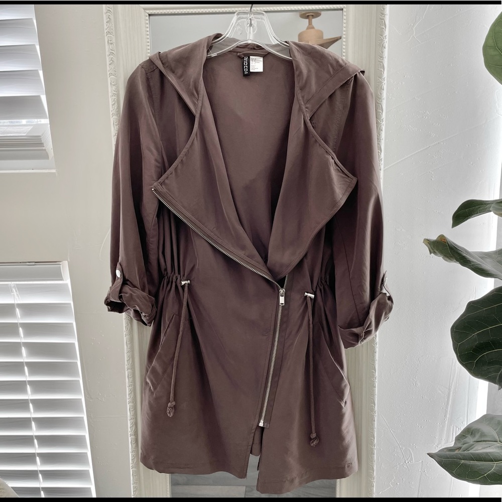 H&M ping jacket zip coat hoodie windbreaker adjustable waistline